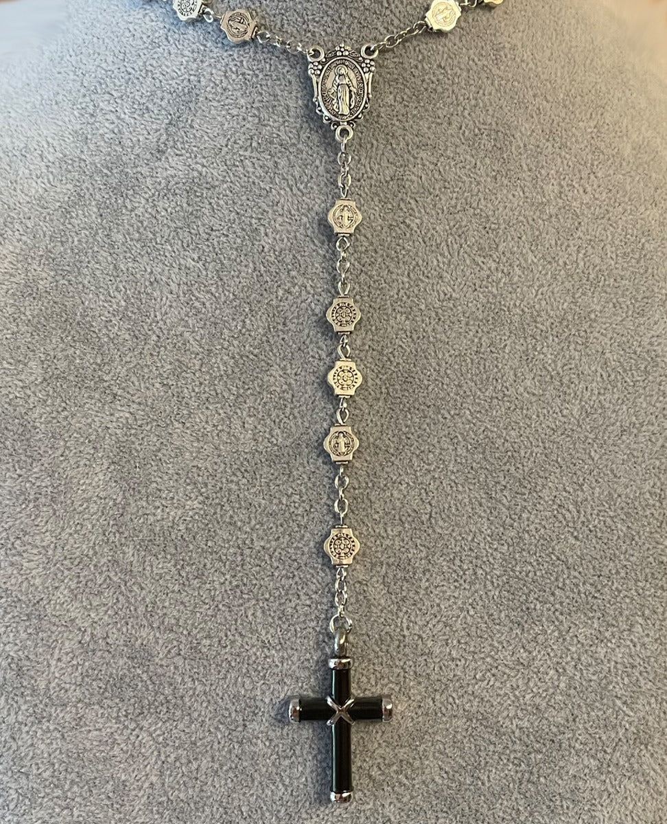 St. Benedict Rosary Necklace Urn
