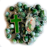 Saint Jude of Hope Green Rosary Necklace Urn