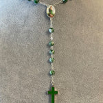 Saint Jude of Hope Green Rosary Necklace Urn