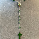 Saint Jude of Hope Green Rosary Necklace Urn