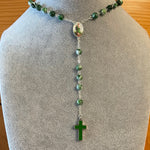 Saint Jude of Hope Green Rosary Necklace Urn