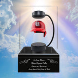 Baseball Cremation Urn & St. Louis Cardinals Hover Helmet Décor