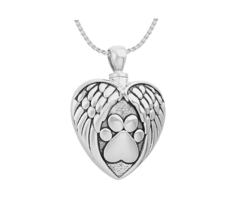 Paws Heart Jewelry Ash Urn - Love Charms™ Option