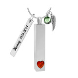 Red Heart Bar Cremation Jewelry Urn - Love Charms® Option