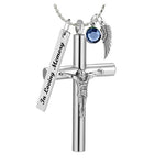 Large Crucifix Cremation Ash Urn - Love Charms™ Option
