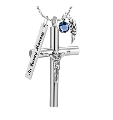 Large Crucifix Cremation Ash Urn - Love Charms™ Option