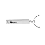 Stainless Crystal Bar Pendant Ash Urn - Love Charms™ Option