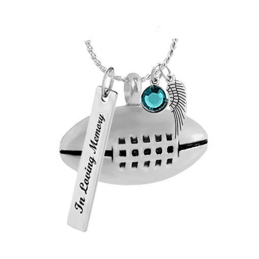 Football Pendant Ash Urn - Love Charms™ Option