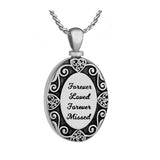 Forever Loved Forever Missed Stainless Pendant Urn - Love Charms™ Option