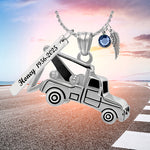 Tow Truck Cremation Jewelry Urn - Love Charms® Option