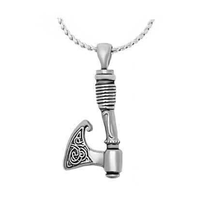 Viking Celtic Axe Ash Pendant Urn - Love Charms™ Option