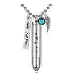 Stars Bullet Pendant Urn - Love Charms Option