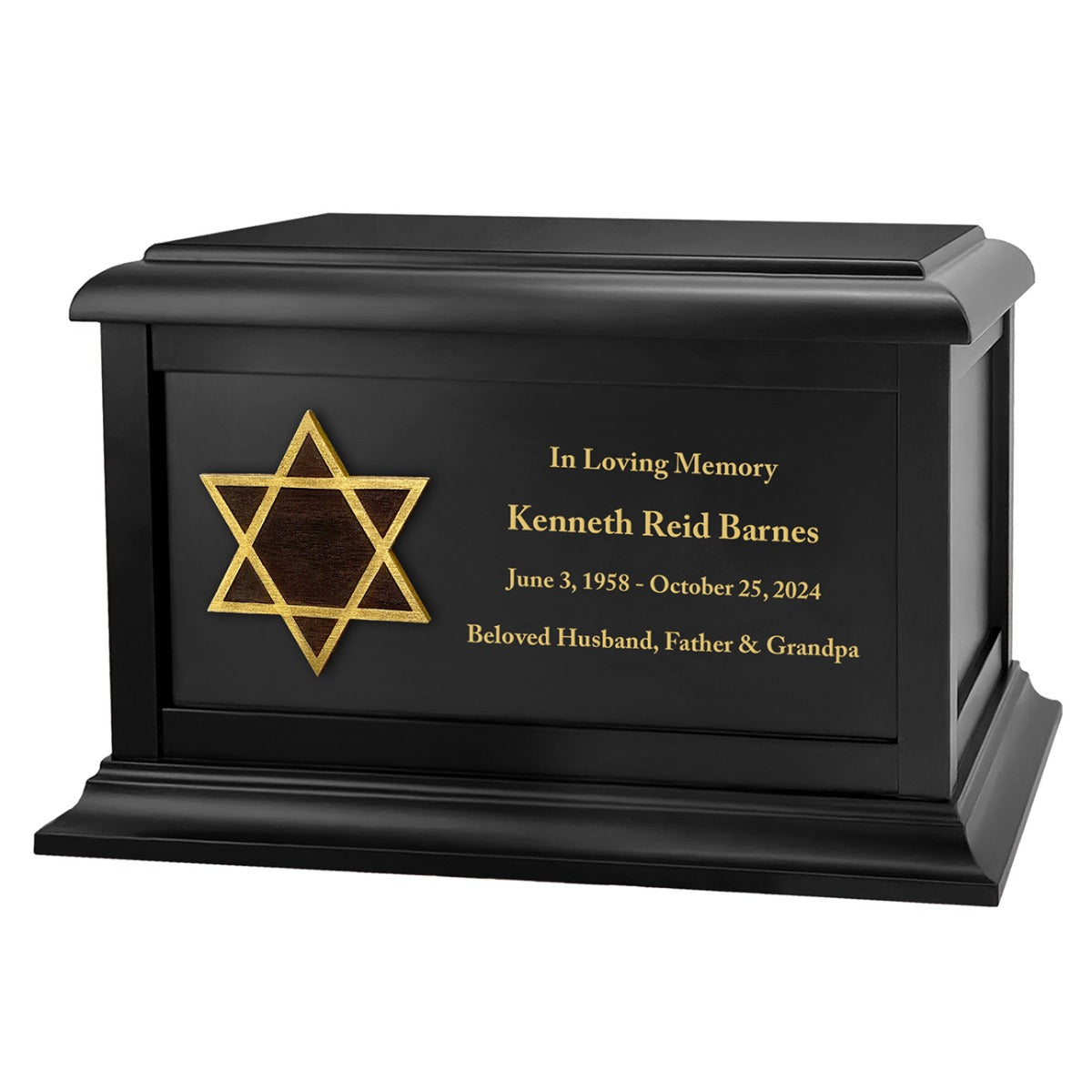 Jewish Star of David Adult Cremation Urn