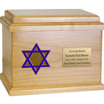Star Of David Bronze Urn For Ashes