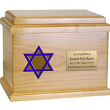 Star Of David Bronze Urn For Ashes