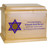 Star Of David Bronze Urn For Ashes Engraved