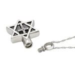 Star of David Cross Pendant Urn  
