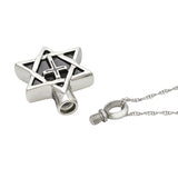 Star of David Cross Pendant Urn  