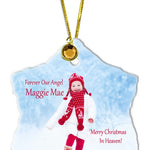 Personalized Ceramic Snow Flake Ornament