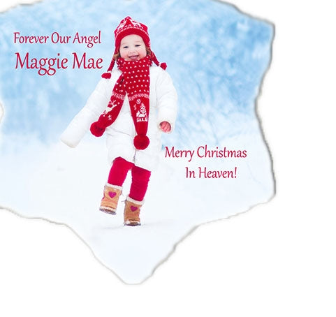 Personalized Ceramic Snow Flake Ornament