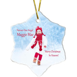 Personalized Ceramic Snow Flake Ornament
