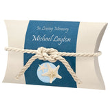 Sea Shell Starfish Fisherman Peaceful Pillow® Water Burial Cremation Urn - Biodegradable Burial At Sea Urn