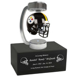 Football Adult or Medium Cremation Urn & Pittsburgh Steelers Hover Helmet Décor - Free Engraving