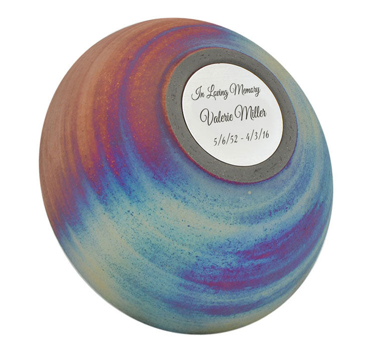 Raku Sticks & Stones Ceramic Urn for Youth 