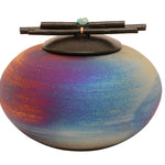 Raku Sticks & Stones Raku Cremation Adult or Medium Urn - Personalization Option