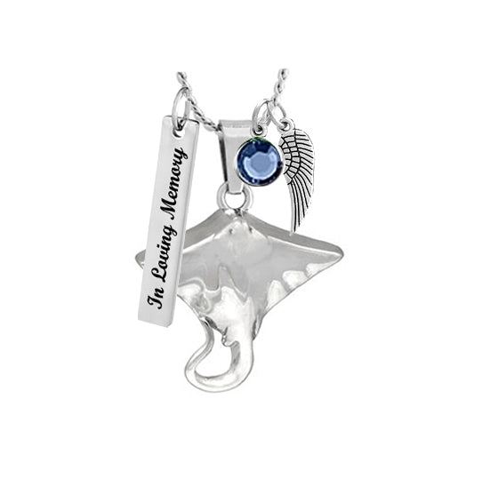 Stingray Ash Pendant Urn - Love Charms Option