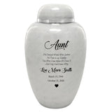 Sudden Passing Mom, Wife, Grandma & More Cremation Urn - Pro Laser Engraving
