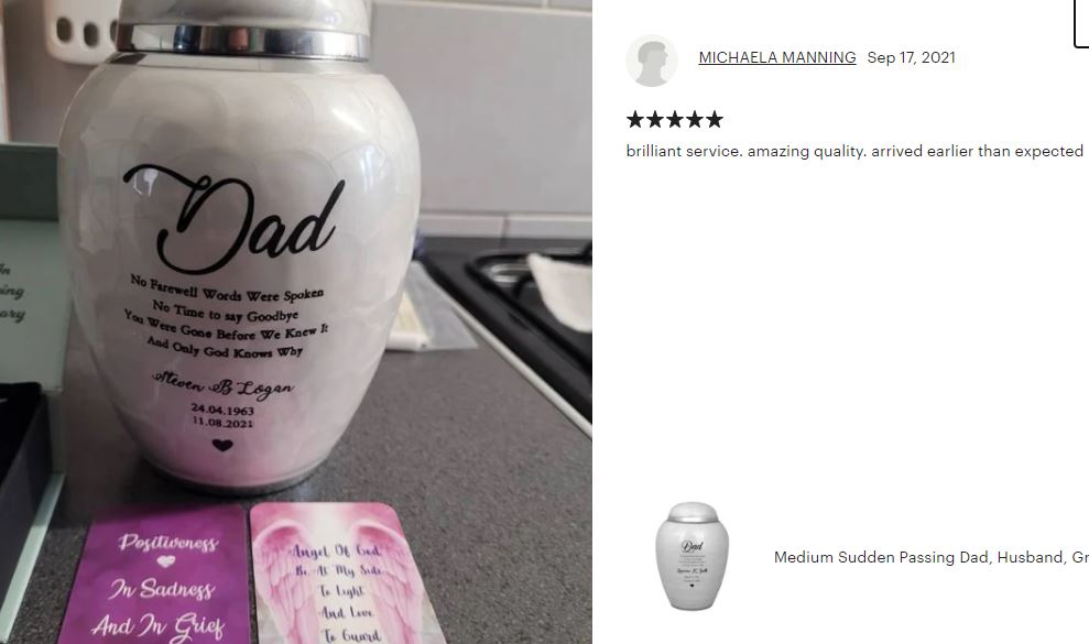 Sudden Passing Dad, Husband, Grandpa & More Cremation Urn - Pro Laser Engraving
