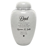 Sudden Passing Dad, Husband, Grandpa & More Cremation Urn - Pro Laser Engraving