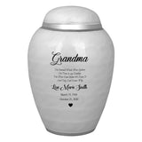 Medium Sudden Passing Mom, Wife, Grandma & More Cremation Urn - Pro Laser Engraving