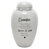 Sudden Passing Dad, Husband, Grandpa & More Cremation Urn - Pro Laser Engraving