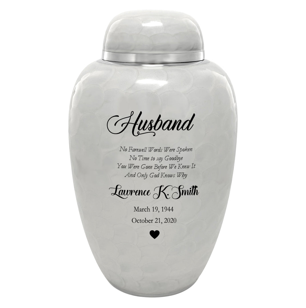 Sudden Passing Dad, Husband, Grandpa & More Cremation Urn - Pro Laser Engraving