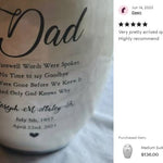 Medium Sudden Passing Dad, Husband, Grandpa & More Cremation Urn - Pro Laser Engraving