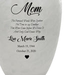 Medium Sudden Passing Mom, Wife, Grandma & More Cremation Urn - Pro Laser Engraving