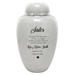 Sudden Passing Mom, Wife, Grandma & More Cremation Urn - Pro Laser Engraving