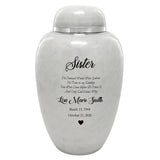 Sudden Passing Mom, Wife, Grandma & More Cremation Urn - Pro Laser Engraving