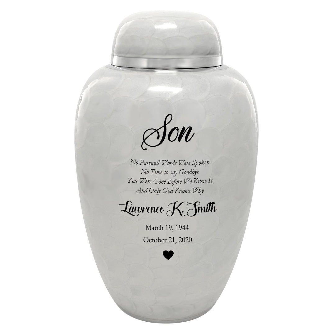Sudden Passing Dad, Husband, Grandpa & More Cremation Urn - Pro Laser Engraving