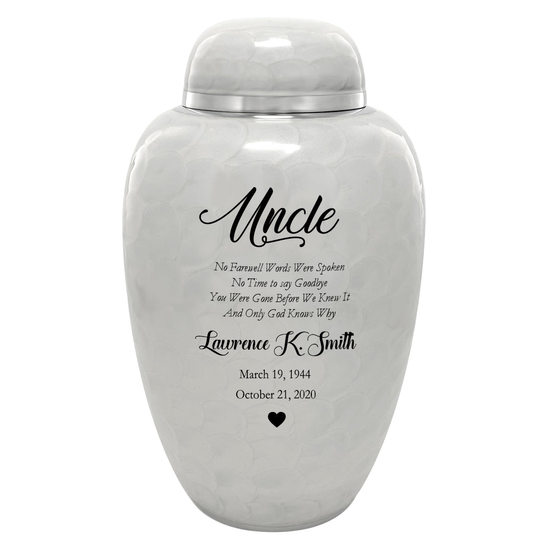 Sudden Passing Dad, Husband, Grandpa & More Cremation Urn - Pro Laser Engraving