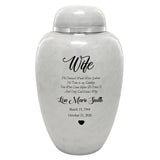 Sudden Passing Mom, Wife, Grandma & More Cremation Urn - Pro Laser Engraving