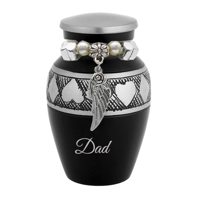 Suits of Cards Black Pewter Keepsake Urn - Love Charms™ Option