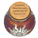 Sun Raku Cremation Adult or Medium Urn - Personalization Option