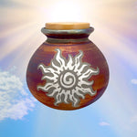 Sun Raku Cremation Adult or Medium Urn - Personalization Option