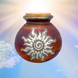 Sun Raku Cremation Adult or Medium Urn - Personalization Option