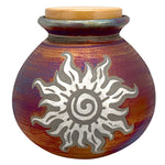 Sun Raku Cremation Adult or Medium Urn - Personalization Option