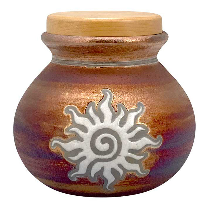 Sun Raku Cremation Adult or Medium Urn - Personalization Option