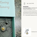 Sunflower Ash Pendant Urn - Love Charms™ Option